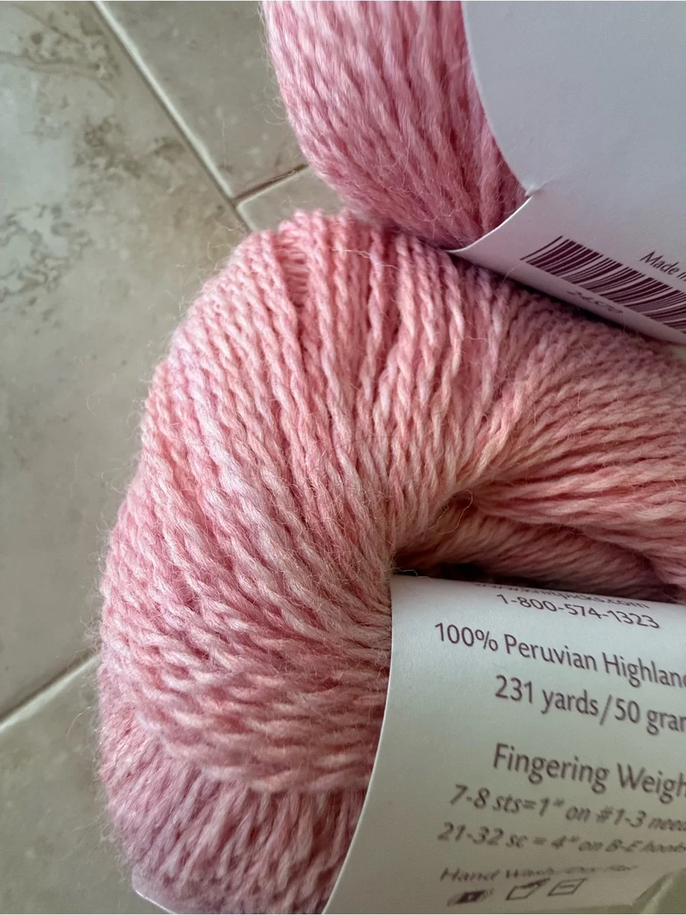 Knit Picks Palette Blossom Heather Pink Fingering Weight Wool Yarn
